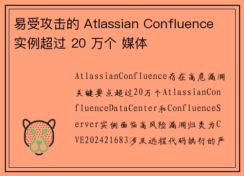 易受攻击的 Atlassian Confluence 实例超过 20 万个 媒体